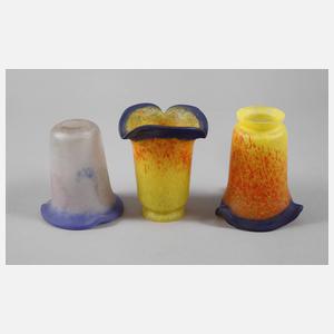 Drei Glasschirme Jugendstil