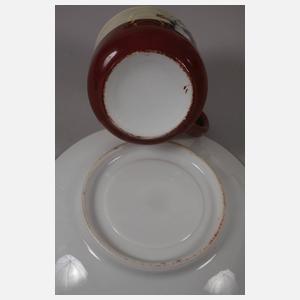 Sechs Kakaotassen mit Untertassen "Cacao Droste"