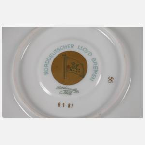 Hutschenreuther Paar Mokkatassen "Norddeutscher Lloyd"