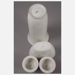 KPM Berlin Paar Leuchter und zwei Vasen