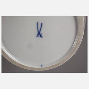 Meissen große Deckelvase Skispringermotiv