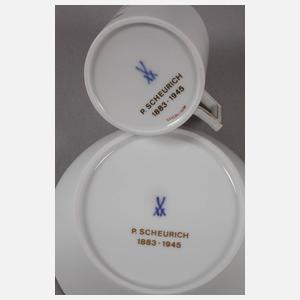 Meissen Espressotasse Harlekinmotiv