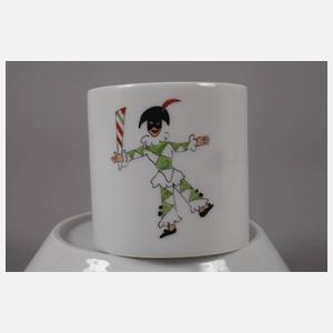 Meissen Espressotasse Harlekinmotiv