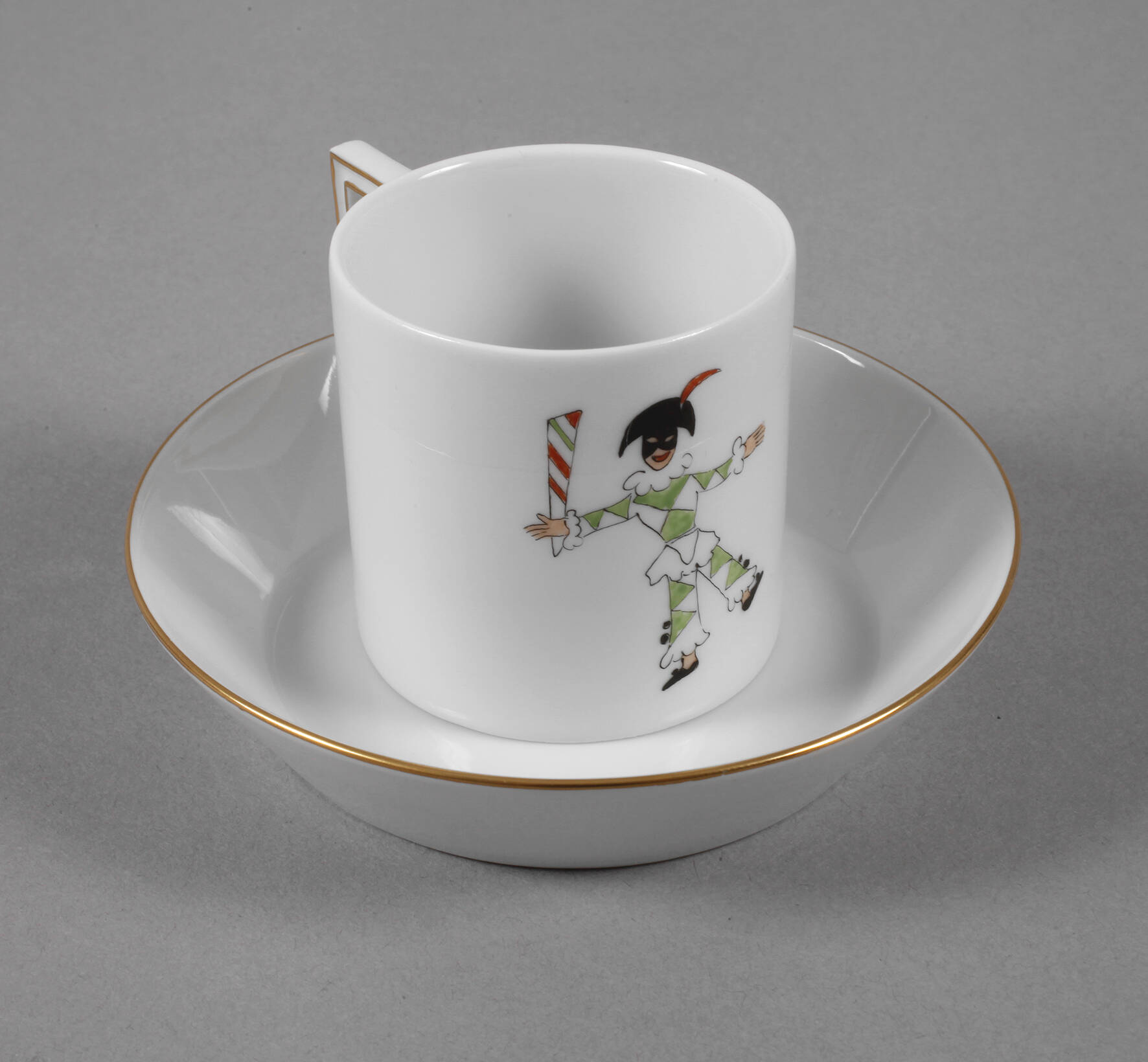 Meissen Espressotasse Harlekinmotiv