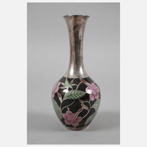 Spahr & Co., Enghalsvase Silberoverlay