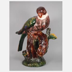 Übergroßer Keramik-Papagei