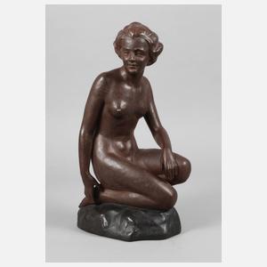 Otto Poertzel kniender weiblicher Akt