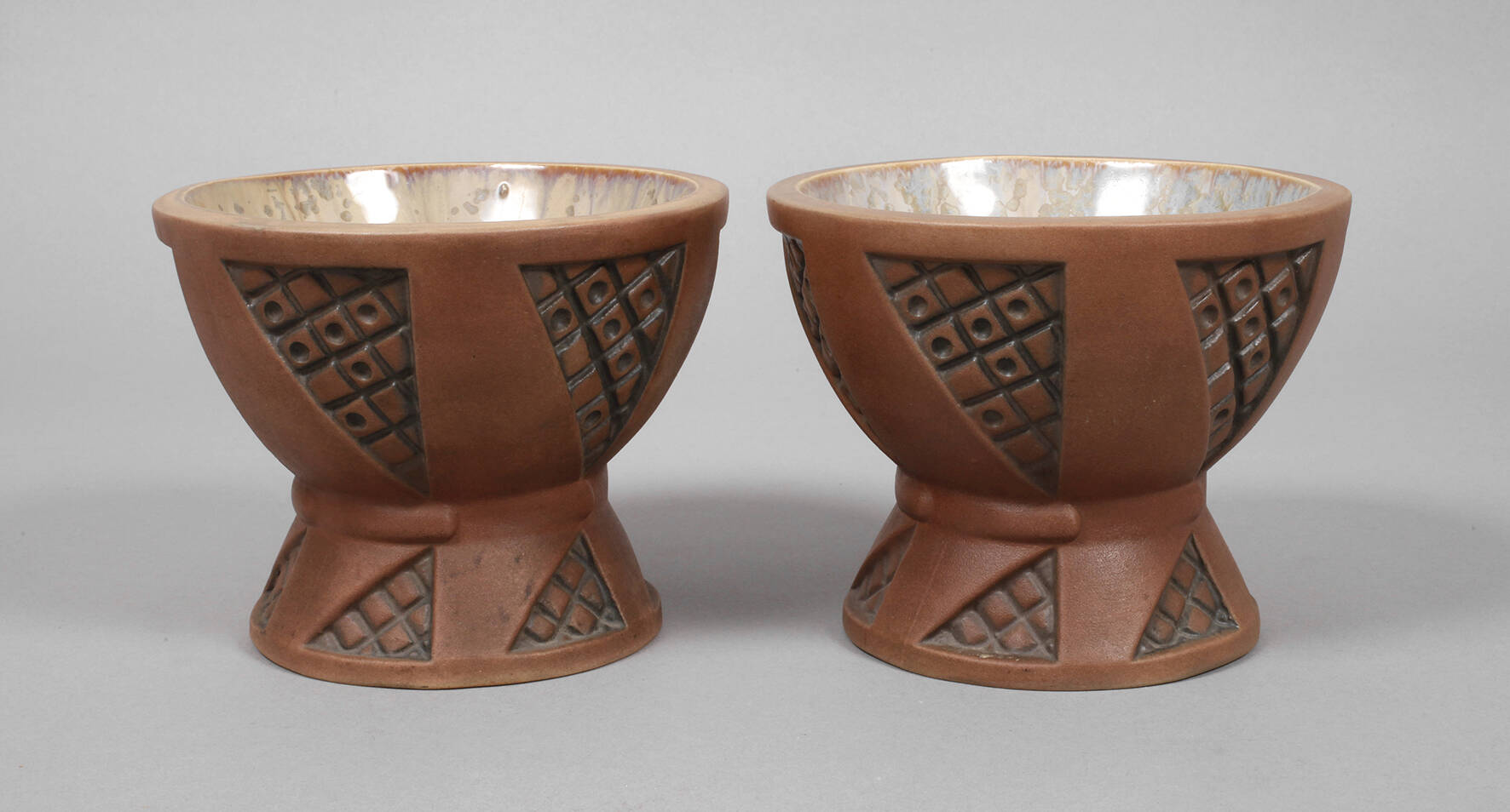 Paar Schalen Joseph und Pierre Mougin Nancy