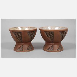 Paar Schalen Joseph und Pierre Mougin Nancy