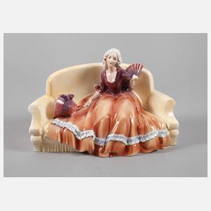 Katzhütte Dame mit Fächer