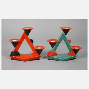 Royal Dux, Paar Leuchter Art déco