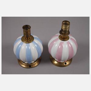 Augarten Wien Paar Nachttischlampen "Melone"