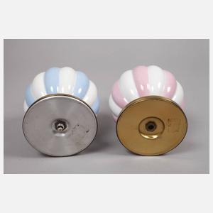 Augarten Wien Paar Nachttischlampen "Melone"