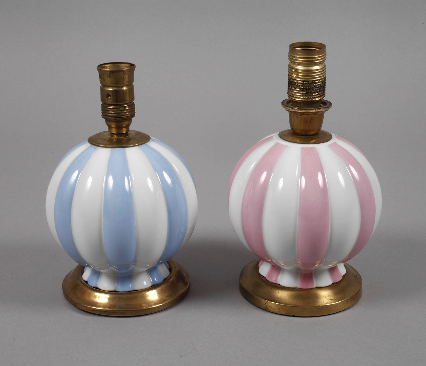 Augarten Wien Paar Nachttischlampen "Melone"