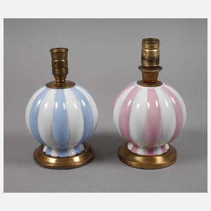 Augarten Wien Paar Nachttischlampen "Melone"