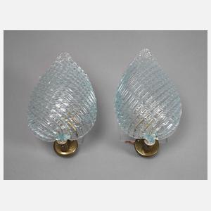 Paar Wandlampen Murano