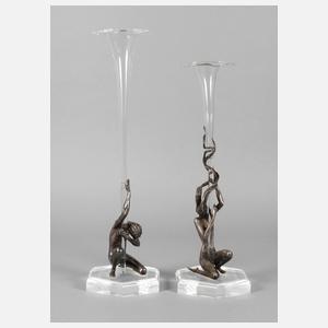 Figürliches Vasenpaar Silber