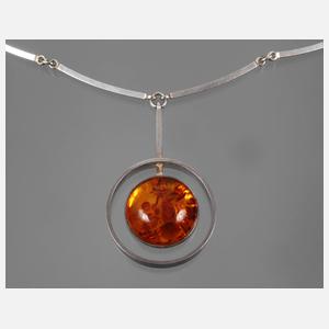 Nils Erik From Designcollier mit Bernstein