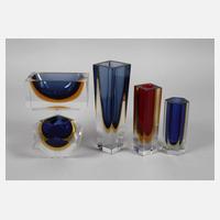 Murano fünf Teile Sommerso111