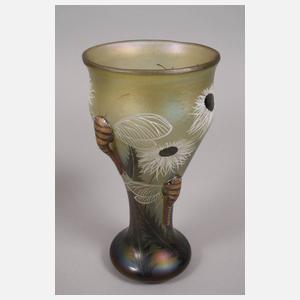 Poschinger fünf Vasen Studioglas