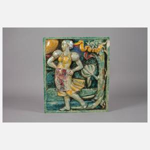 Vier Große Bildfliesen Heinz Werner attr.