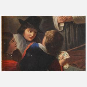 Bildplatte "Knaben beim Kartenspiel"