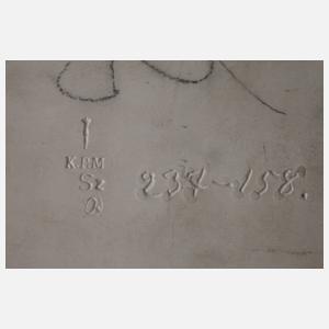 KPM Berlin Bildplatte Winterlandschaft