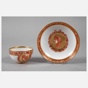 KPM Berlin Mokkatasse mit Camaieumalerei