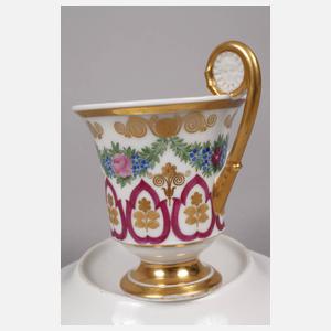 KPM Berlin Vitrinentasse Blumenmalerei