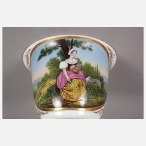 Paar große Ansichtentassen