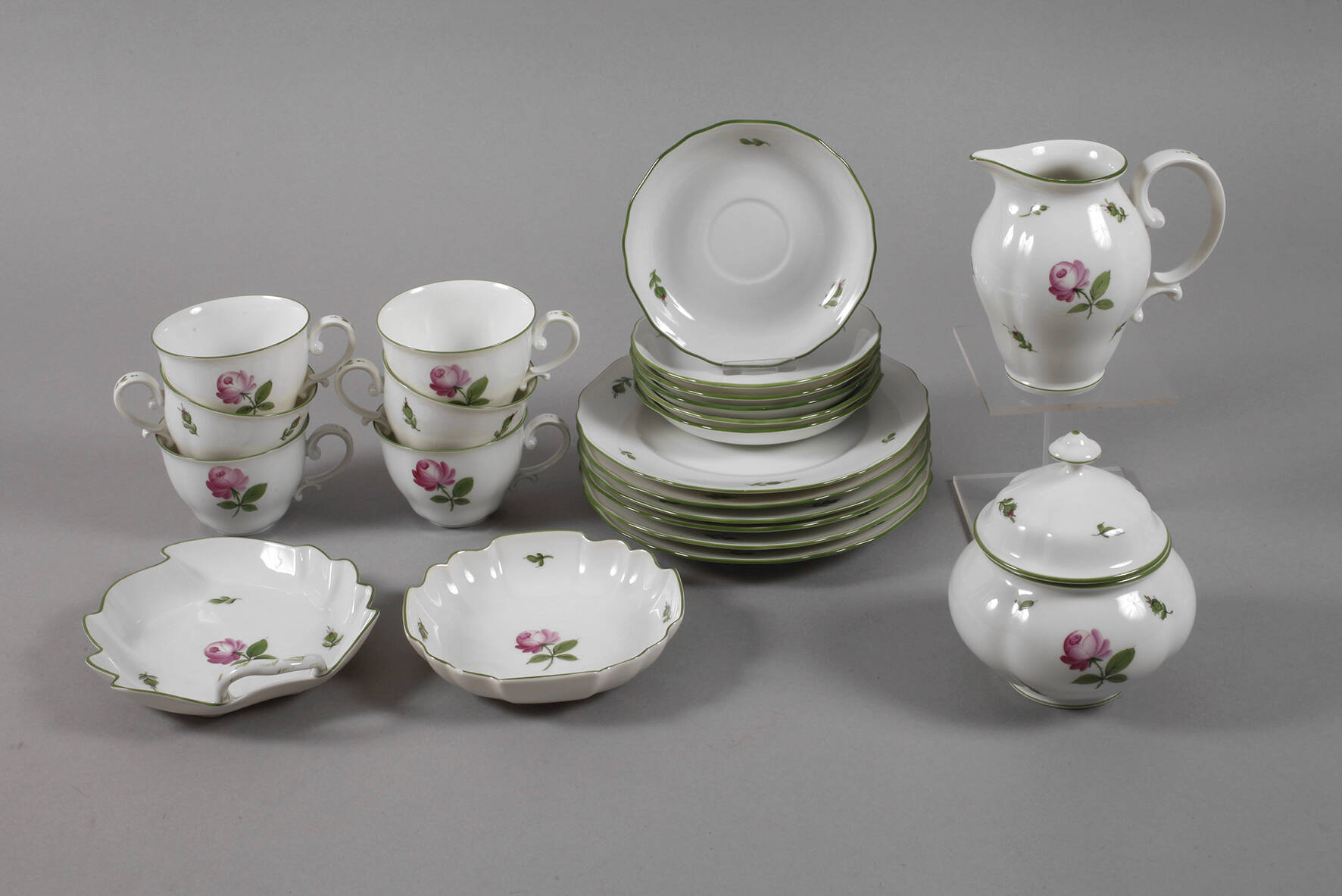 Augarten Wien Rest-Kaffeeservice "Wiener Rose"