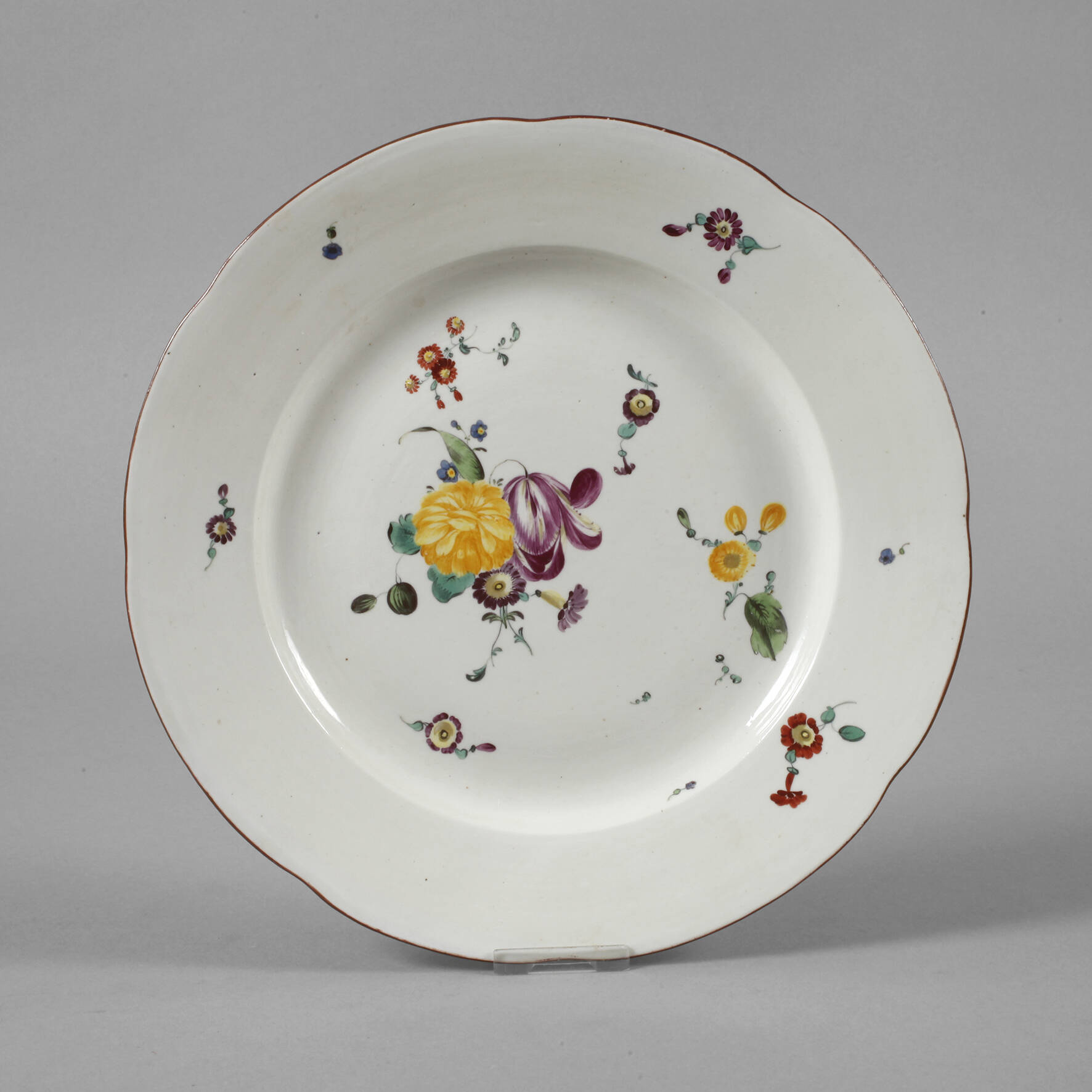 Frankenthal Speiseteller Blumenmalerei