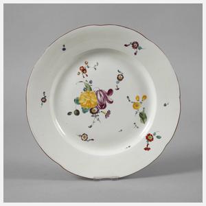 Frankenthal Speiseteller Blumenmalerei