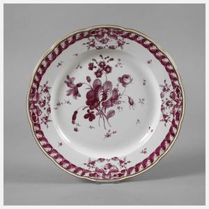 Frankenthal Speiseteller Purpurmalerei