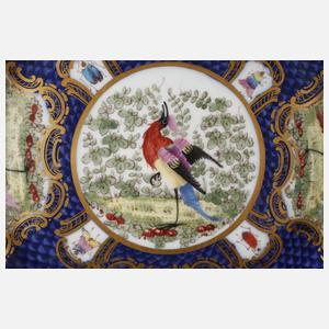 Frankreich Zierteller mit Vogeldekor