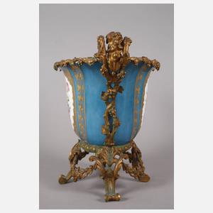 Frankreich prunkvolle Jardiniere mit Bronzemontur