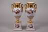 Frankreich Paar Prunkvasen Blumenmalerei