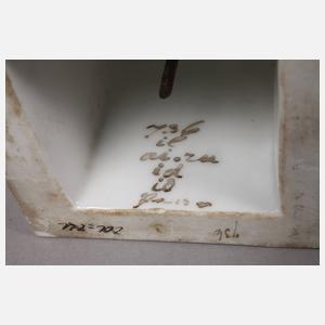 Frankreich Paar Prunkvasen Blumenmalerei