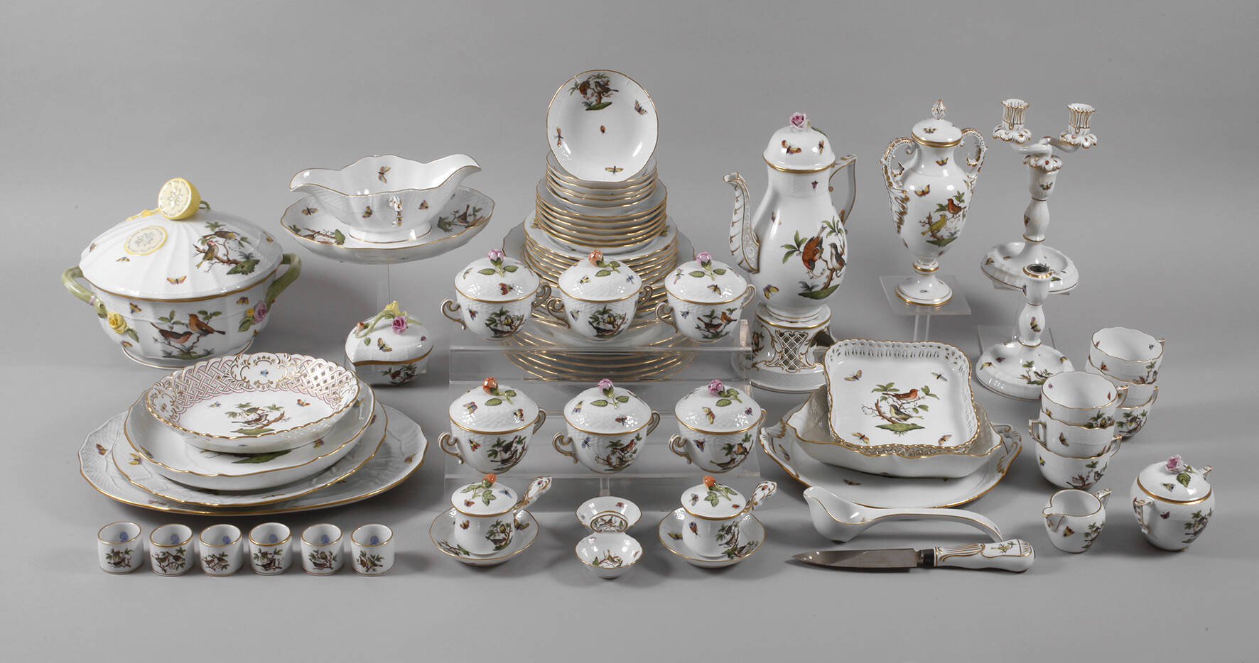 Herend Ungarn umfangreiches Kaffee-/Speiseservice "Rothschild"