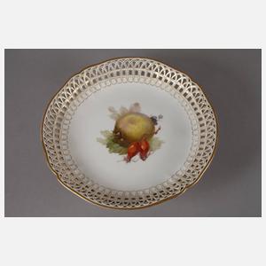 KPM Berlin Durchbruchschale Früchtemalerei