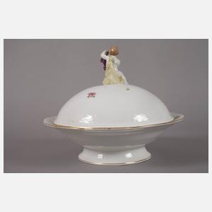 KPM Berlin runde Deckelschüssel "Blumen und Insekten"