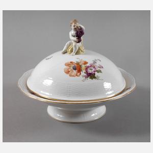 KPM Berlin runde Deckelschüssel "Blumen und Insekten"