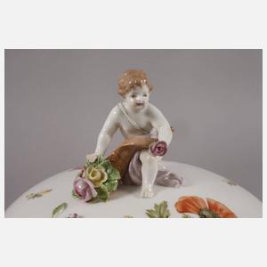 KPM Berlin große Deckelterrine "Blumen und Insekten"