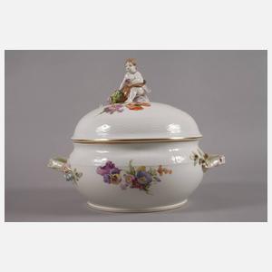 KPM Berlin große Deckelterrine "Blumen und Insekten"