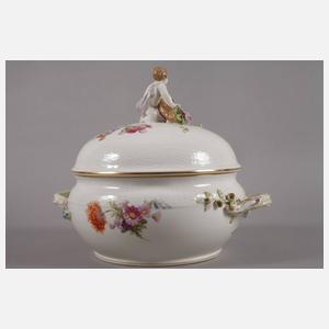 KPM Berlin große Deckelterrine "Blumen und Insekten"