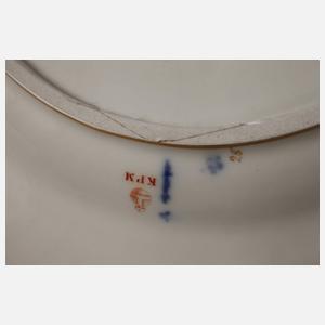 KPM Berlin drei große Vorlegeplatten Reliefgold