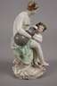 KPM Berlin Bacchantin mit Weinschlauch und Knabe
