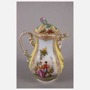 Meißen Teichert Solitär Watteaumalerei