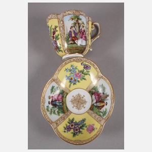 Meißen Teichert Solitär Watteaumalerei