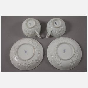 Meissen barockes Restservice Reliefdekor